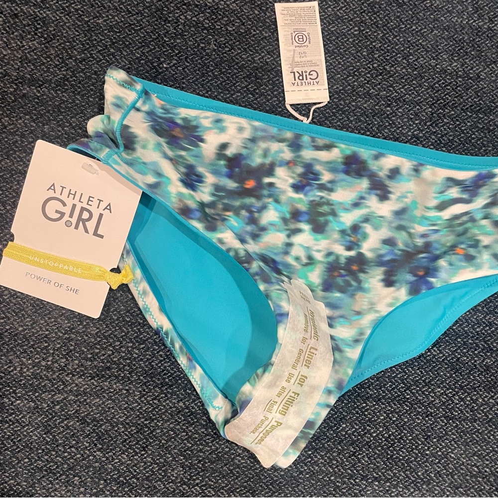 Athleta girls swim bottoms size 12